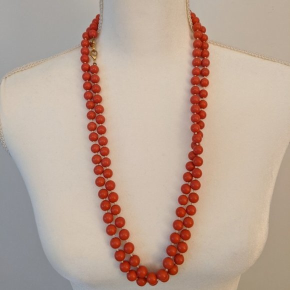 ::Stella & Dot Retired Red Coral LaCoco Necklace - Picture 8 of 10